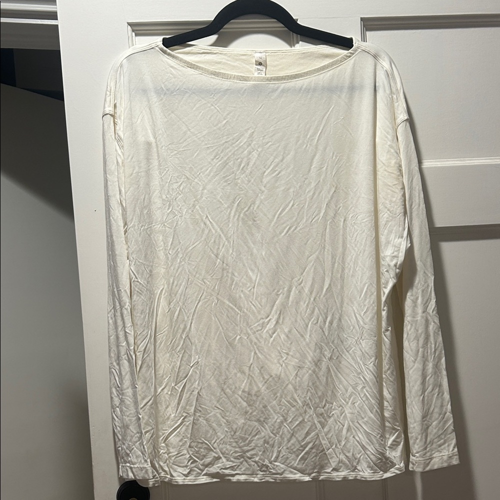 Vintage Lululemon Athletic Long Sleeve Cream Shirt